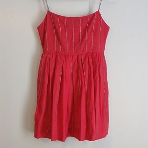 Charisma "Red Diamonte" Mini Dress in Size S (NWT)